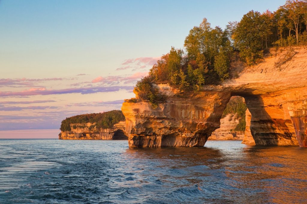 Pictured Rocks State Park is one of the great parks you can visit while camping at a Michigan RV park